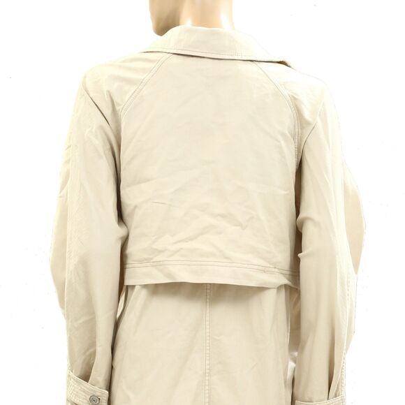 Free People We The Free Perry Military Duster Coat Jacket Top Cotton M 278612 - Picture 7 of 8